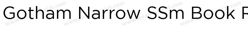 Gotham Narrow SSm Book Regular字体转换